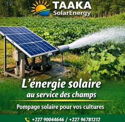 Taaka SolarEnergy champs zone rurale